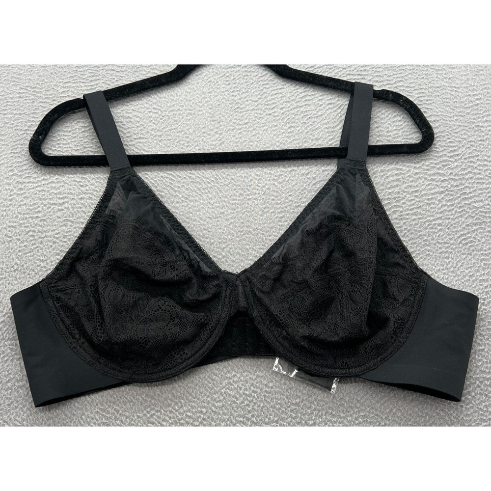 SheCurve Bra Women's Size 48 Dheer Black Floral Lace Underwire Bra Extender NWT